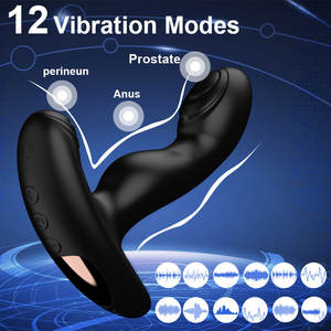 Masseur de <span class=keywords><strong>prostate</strong></span> masculin en silicone, vibromasseur pour adultes, jouets sexuels pour femmes et hommes, plug anal télécommandé - Product Image 2