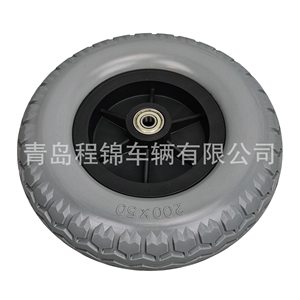 ล้อโฟม PU ขนาด 8 นิ้ว ยี่ห้อเฉิงจิน 200 x 50 มม. แบบตัน ไม่ต้องเติมลม พร้อมลูกปืน สำหรับรถเข็นวีลแชร์และรถเข็นเด็ก - Product Image 3