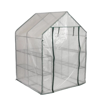 Serre compacte premium pour plantes d'arrière-cour Serre peu encombrante avec couvercle transparent pour le jardinage