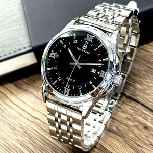 Best-selling fashionable business men's watch with calendar function, water-resistant steel strap, luminous quartz movement - Product Image 2