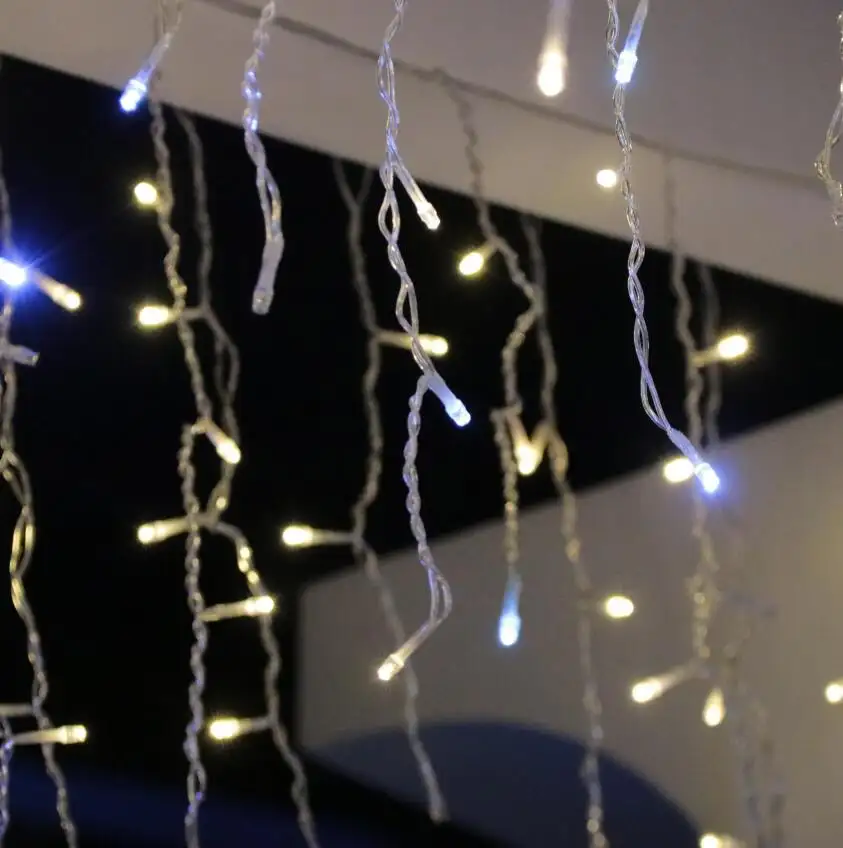 Luz de navidad-إضاءة عيد الميلاد الجليد, أضواء عيد الميلاد الجليد ، متعدد الألوان ، led ، أضواء icle ل