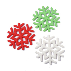 Silicone Snowflake Placemats Heat Insulating Non Slip Mats For <b>Tea</b> <b>Sets</b> White Red Green - Product Image 1