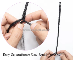 Extensión de <span class=keywords><strong>cabello</strong></span> sintético suave de alta calidad Yaki Easy Braid 6X <span class=keywords><strong>Cabello</strong></span> de ganchillo preestirado <span class=keywords><strong>Trenzas</strong></span> <span class=keywords><strong>africanas</strong></span> rectas naturales - Product Image 5