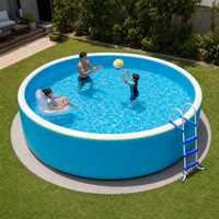 Canapé gonflable géant 16 pieds * 4 pieds, piscine hors sol en PVC, ronde, spacieuse, pour la famille, détente en plein air, pliable