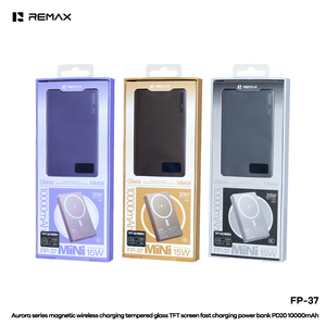 FP-37 กระจกนิรภัยแบบแม่เหล็กสำหรับชาร์จไร้สาย หน้าจอ TFT น้ำหนักเบา พกพาสะดวก พาวเวอร์แบงค์ชาร์จเร็ว PD20 ความจุ 10000mAh FP-37 FP-37 - Product Image 3