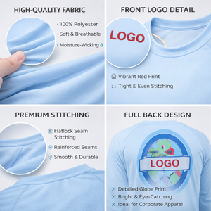 Chemise de pêche personnalisée avec logo, respirante, anti-humidité, extensible dans 4 directions, douce, performante, 100 % polyester, protection solaire pour l'extérieur - Product Image 2