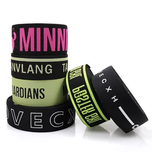 Correas de ropa interior personalizadas, banda elástica de nailon con estampado Jacquard de fábrica profesional, precio de fabricante - Product Image 1