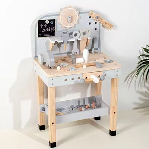 Ensemble de table à outils en bois pour enfants, jouet d'assemblage, établi de simulation avec vis, écrous, jeu de simulation de réparation, jouets éducatifs - Product Image 6