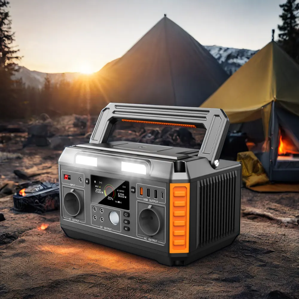 600W Portable Power Station 110v Onda senoidal pura Gerador Solar 520wh Backup Power Supply Casa Camping