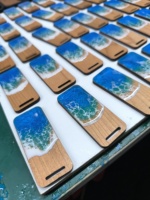Porte-clés vierge en bois d'acacia de qualité supérieure en résine, porte-clés en bois personnalisé, vente chaude, porte-clés avec logo personnalisé