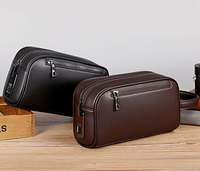 Nouveauté - Sacs à main antivol pour hommes en cuir PU, pochette pour hommes avec serrure intelligente à empreintes digitales, sacoche homme