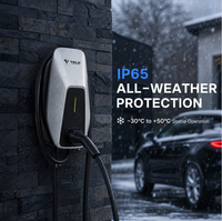 Nouvelle borne de recharge murale TELD 7kW Type 2 AC pour véhicules électriques, avec carte RFID/Plug & Play
