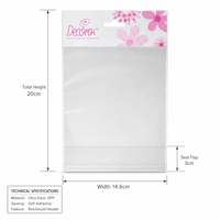 Sacs transparents en OPP avec logo personnalisé, autocollants, différentes tailles, pochette cadeau en cellophane pour biscuits, bonbons, bijoux