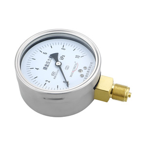เกจวัดแรงดันไมโครแบบกำหนดเองได้ YE100 ตัวเรือนสแตนเลสสำหรับก๊าซธรรมชาติ, เกจวัดแรงดันไดอะแฟรมตัวเรือนสแตนเลส 304 - Product Image 2