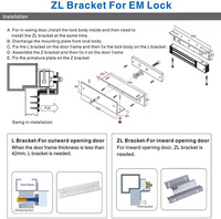 Support ZL DC12V 280KG pour serrure magnétique EM 280KG, contrôle d'accès aux portes, en aluminium anodisé durable pour toutes les portes