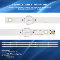 Bandes LED pour rétroéclairage de télévision pour 43 pouces 43PFT5503 43PFS5801 43PFS5823 LB43046 V0_02 E465853 16260B 81010 EVERLIGHT LBM430M