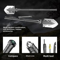 Kit de pelle et hache pliables tout-terrain robustes, ensemble d'outils de survie multifonctionnels avec étui de rangement pour les situations d'urgence en véhicule