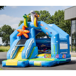 Thế Giới Dưới Nước Theo Chủ Đề Lớn Thư Bị Trả Lại Mái Vòm Nhà Trượt <span class=keywords><strong>Nemo</strong></span> Ngoài Trời <span class=keywords><strong>Inflatable</strong></span> PVC Nhảy Lâu Đài Với Slide - Product Image 6