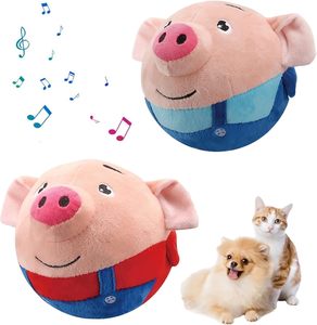 Giocattoli Interattivi per Animali Domestici: Maialino Saltellante con Suoni, Modalità di Registrazione e Musica, Giocattoli <span class=keywords><strong>da</strong></span> Masticare Ricaricabili per Cani - Product Image 1