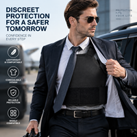 Gilet de protection dissimulable à porter sous les vêtements, panneau souple en PE de classe IIIA, gilet de sécurité léger, pour patrouille de sécurité, auto-défense, fin et discret