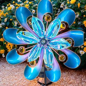 Elegante Adorno Navideño con Luz LED Giratoria a Prueba <span class=keywords><strong>de</strong></span> Agua, Estacas Solares para Jardín, Luz <span class=keywords><strong>Solar</strong></span> para Jardín, Molinillo <span class=keywords><strong>de</strong></span> Viento - Product Image 6