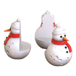 Custom Eco-Vriendelijke Vakantie Decoratieve Hars Winter Kerst Sneeuwpop Trine Planter Ondersteuning Voeten Voor Bloempot Tuin & Thuis Gebruik - Product Image 1
