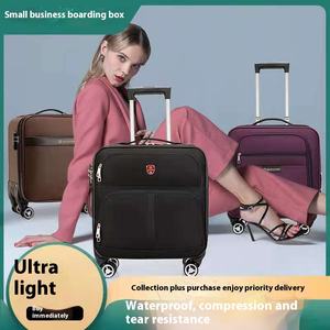 Valise de voyage miniature légère de 18 pouces, sac à roulettes en tissu Oxford, sac de cabine à roulettes, valise à roulettes, bagage - Product Image 3