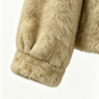 Manteau court coupe-vent en fausse fourrure de vison pour femme, nouvelle collection, chaud, vêtement d'extérieur de luxe, manteau d'hiver, vente en gros
