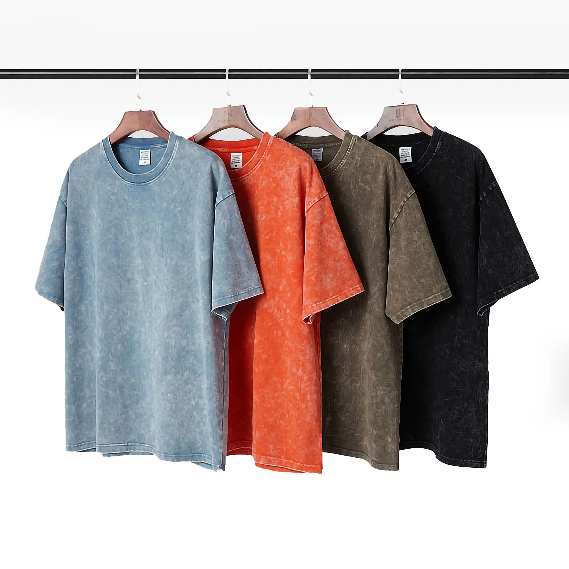 high collar boxy fit tee tshirt fashion essential oversized top quality custom t shirt for men