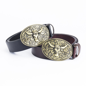 <span class=keywords><strong>2022</strong></span> nueva gran oferta tendencia <span class=keywords><strong>de</strong></span> moda Bull Tau diseño <span class=keywords><strong>de</strong></span> patrón <span class=keywords><strong>de</strong></span> impresión cinturón ovalado <span class=keywords><strong>de</strong></span> Metal automático para técnica pintada con hebilla - Product Image 6