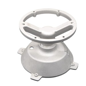 Aluminum Die <b>Casting</b> Heatsink Base Round Silver <b>Powder</b> Coated For Cooling Applications - Product Image 1