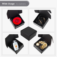 Emballage cadeau en carton ondulé noir personnalisé, boîtes en carton personnalisées en lot, matériaux recyclés, laminage mat, gaufrage