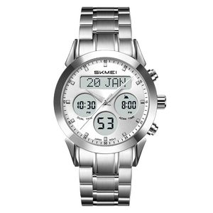 SKMEI 2381 Sang Trọng Nhật Bản Phong Trào Rắn Thép Không Gỉ Xem Qibla Nhắc Nhở Hồi Giáo Azan Đồng Hồ Kỹ Thuật Số Quay Số Vòng Hợp Kim Báo Động - Product Image 2