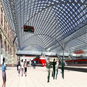 हल्के वजन अंतरिक्ष फ्रेम स्टील संरचनात्मक रेलवे स्टेशन - Product Image 4