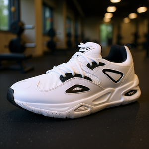 Zapatillas de entrenamiento cruzado Puma Trc Blaze Chance para hombre, blancas y negras, con parte superior de malla, suela de goma y entresuela de EVA - Product Image 2