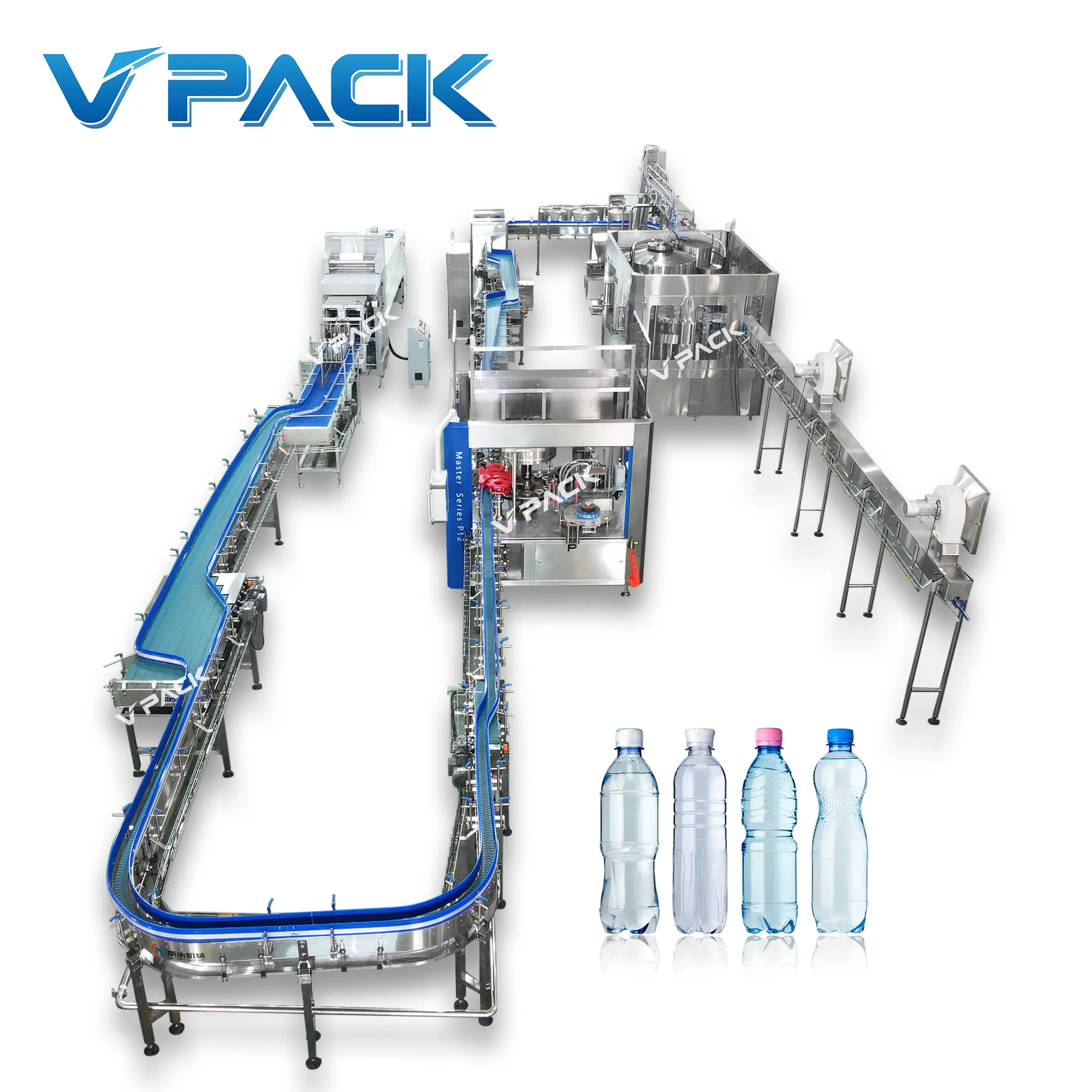 풀 세트 완전한 PET 플라스틱 작은 병 식수 생산 라인/병 물 충전 기계/물 포장 기계