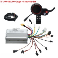 Accessoires pour trottinette électrique : Ensemble contrôleur 48V 20A, panneau d'instrument de communication, accélérateur en alliage d'aluminium