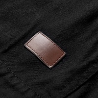 Blouson de travail homme personnalisé avec logo, écologique, en toile de coton mélangé, boutons recouverts, style décontracté ample, coupe courte bomber