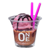 Gobelets à gelato virals - Bols à crème glacée jetables en PET transparent pour coupes et cornets (personnalisables)