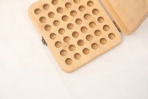 Houselin Biểu Tượng Tùy Chỉnh 25 36 42 Lưới Sồi Bằng Gỗ Tinh Dầu Chai Lưu Trữ Hộp Với Khóa - Product Image 4