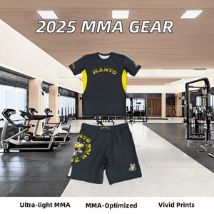 Shorts de rashguard MMA personnalisés pour hommes pour le Jiu Jitsu Grappling - Spandex/Polyester léger Impression numérique 200/150GSM Arts martiaux - Product Image 2