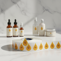Autocollants adhésifs personnalisés, imperméables, en matériau PP blanc, forme irrégulière, étiquettes personnalisées avec logo, impression offset CMYK, cadeau