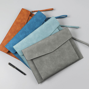 Portafolio de Cuero con Logotipo Personalizado, Maletín para Documentos de Negocios, Carpeta de Cuero PU con Correa de Mano - Product Image 1