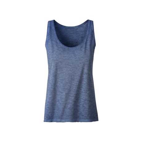 Free Size Vintage Ladies' Slub Tank Top Bow Collar Breathable Knitted Woven Fabric Custom Logo Feathers Tie-Dye Casual Top