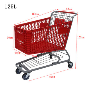 अमेरिकी शैली अर्ध-प्लास्टिक हैंडकार्ट हल्के शॉपिंग ट्रॉली - Product Image 4