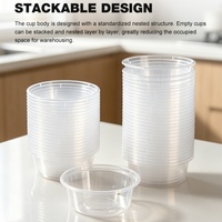 Contenants à sauce jetables transparents empilables en PP écologiques sans BPA pour restaurants en gros, restauration rapide, petits gobelets jetables