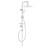 Ensemble de colonne de douche chromée LD avec douchette à main au design moderne, garantie de 2 ans