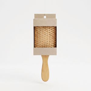 Supplier Eco-Friendly Bamboo Cushion Hair Comb, Portable Detangling Massage Brush, Daily Bathroom <b>Accessory</b> for All Hair Types - Product Image 2