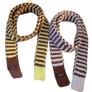 Sciarpa a Righe Y2k Personalizzata <span class=keywords><strong>per</strong></span> Donne, Sciarpa Lunga e Sottile, Morbida e Soffice, Colorata, Lavorata a Maglia, <span class=keywords><strong>per</strong></span> l'Inverno e Natale - Product Image 4