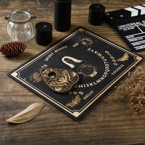 12 pouces en bois noir parler ou esprit conseil et Planchette Kit <span class=keywords><strong>radiesthésie</strong></span> Divination conseil ensemble Laser gravé réponses conseil - Product Image 5